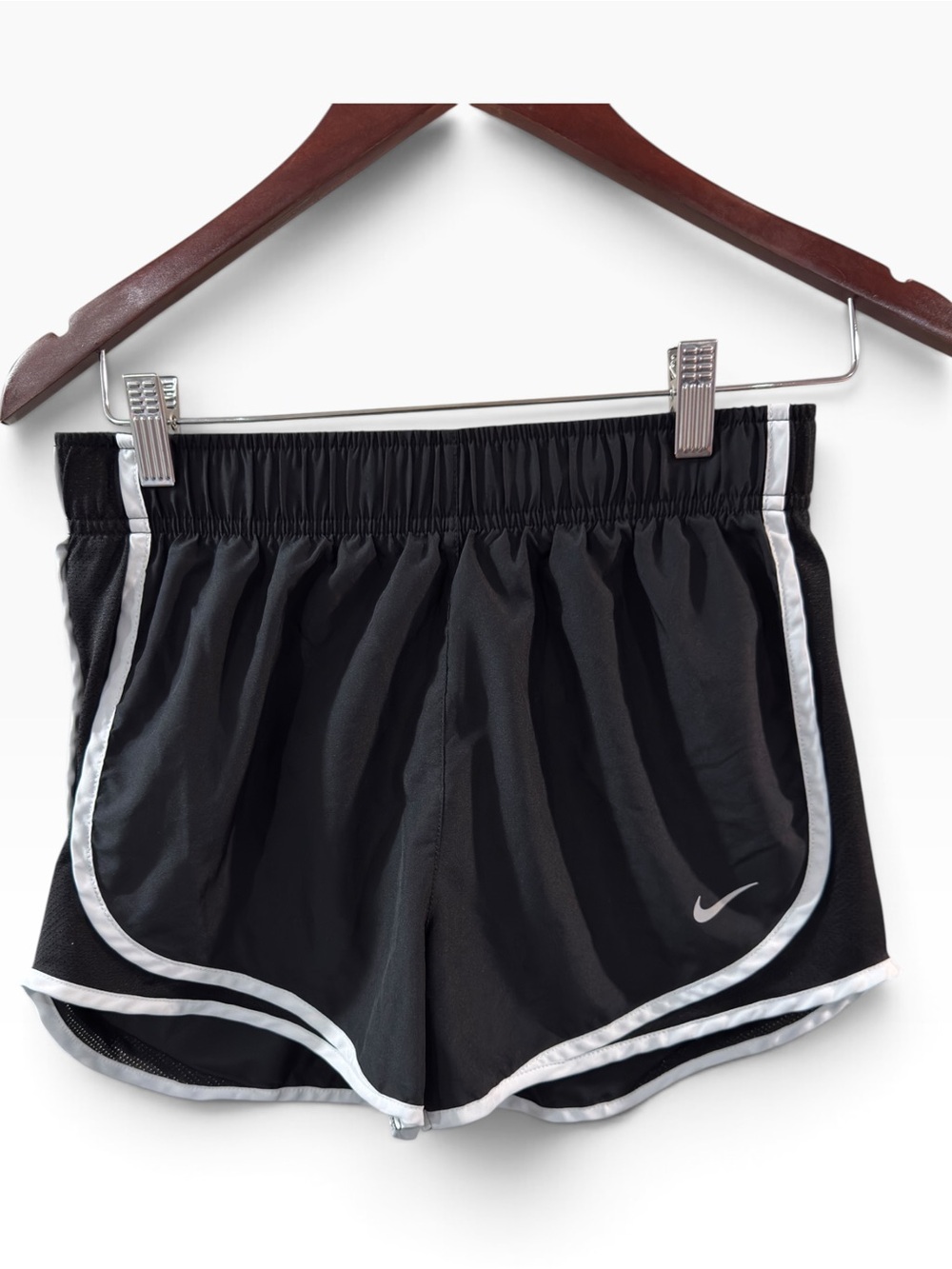 Nike Dri-Fit Women’s Black Shorts with White Piping